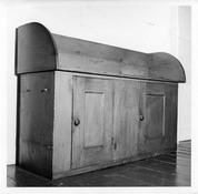 SA0594b - Photo of a dry sink or sideboard from the North Family at New Lebanon, NY. Identified on the back.